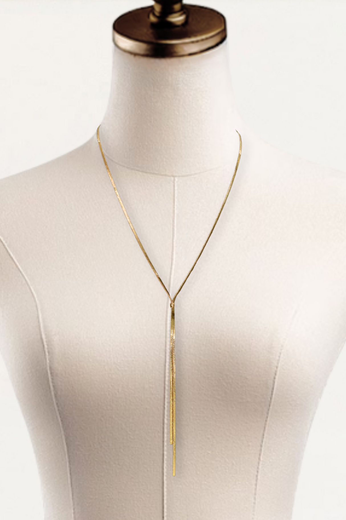 Collier long réglable Lariat - Or
