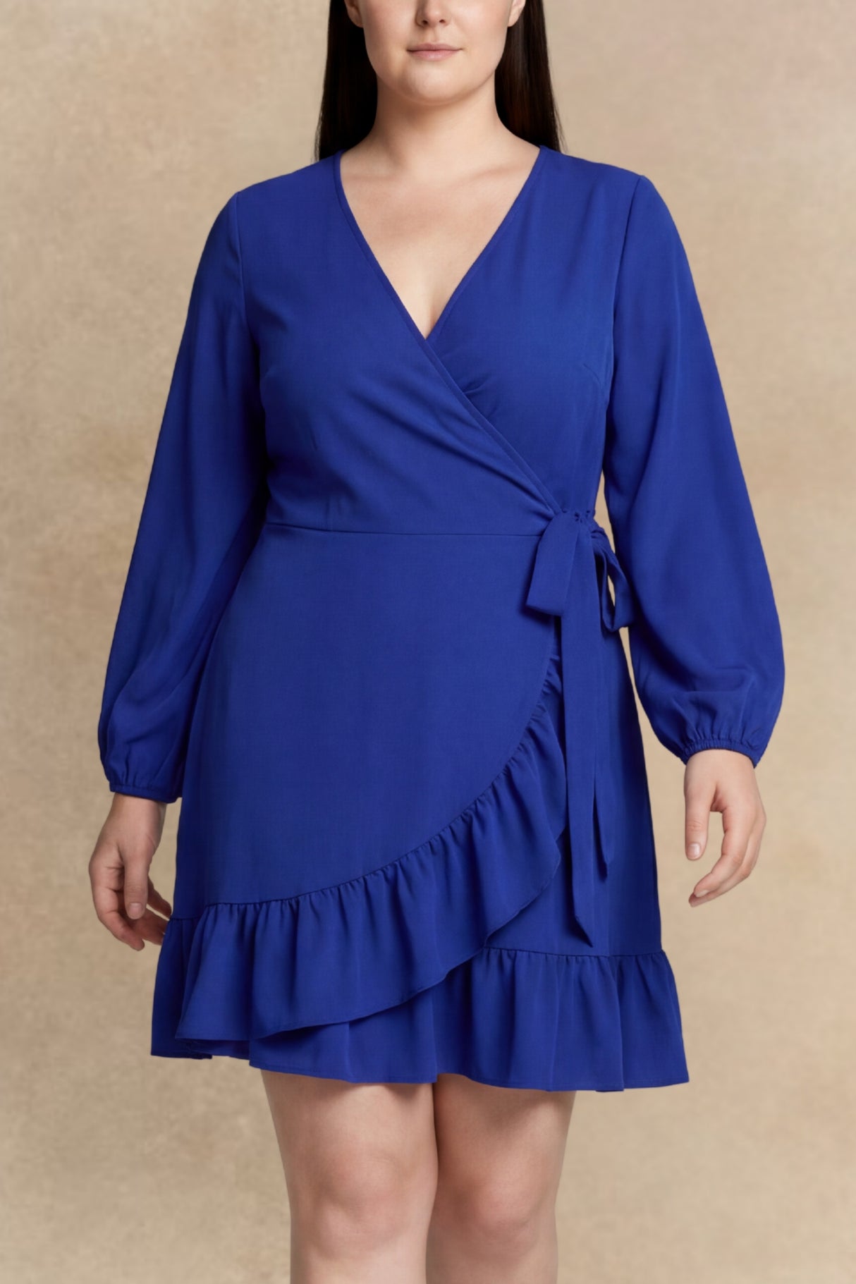Laurette Robe Portefeuille Ourlet Plissé