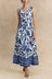 Layla Robe Midi Sans Manches Col V Imprimé Floral