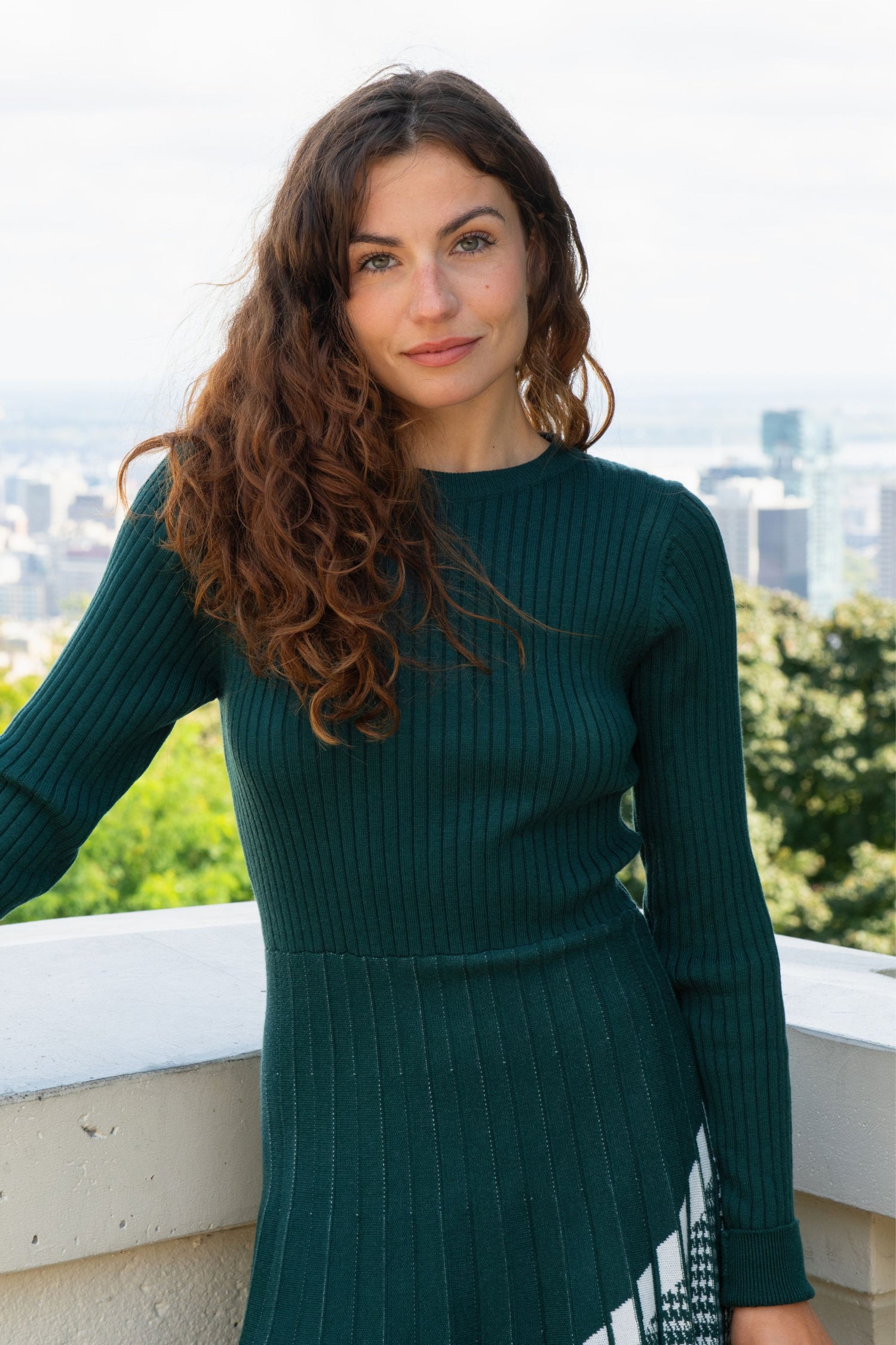 Leslie Dress Knit Prince De Galle Pleated Skirt - Onze Montreal Black / XS Annick