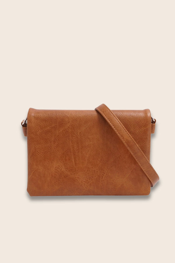 Lila Sac Bandoulière Cuir Vegan Rabat Convertible
