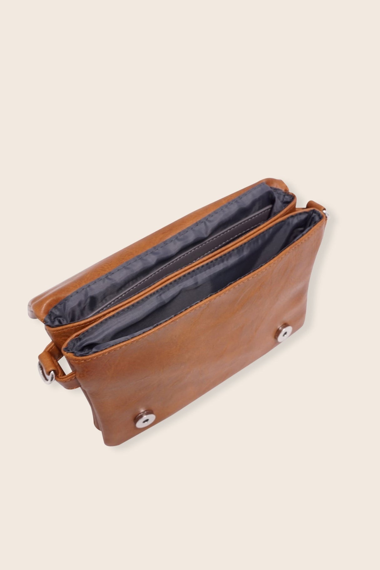 Lila Sac Bandoulière Cuir Vegan Rabat Convertible