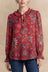 Liliane Red Floral Long-Sleeve Blouse