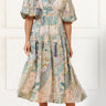 Lorenza Midi Dress Patchwork Perfection Green - healthydessertscatering