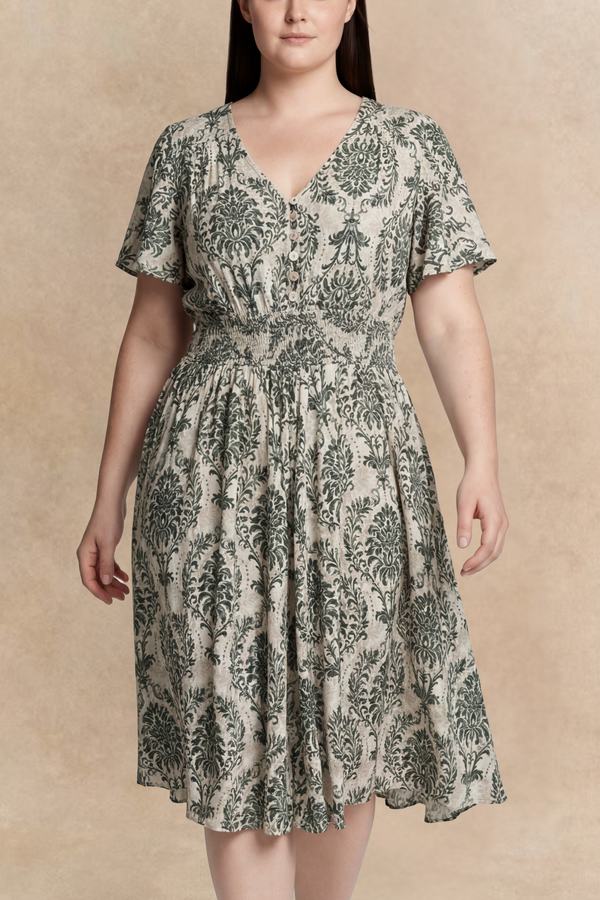 Robe fleurie Babette smockée