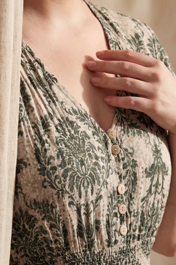 Robe fleurie Babette smockée