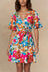 Maeve Mini Wrap Dress Floral Print Short Sleeves