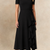 Malia Black Stretch Ruffle Maxi Dress