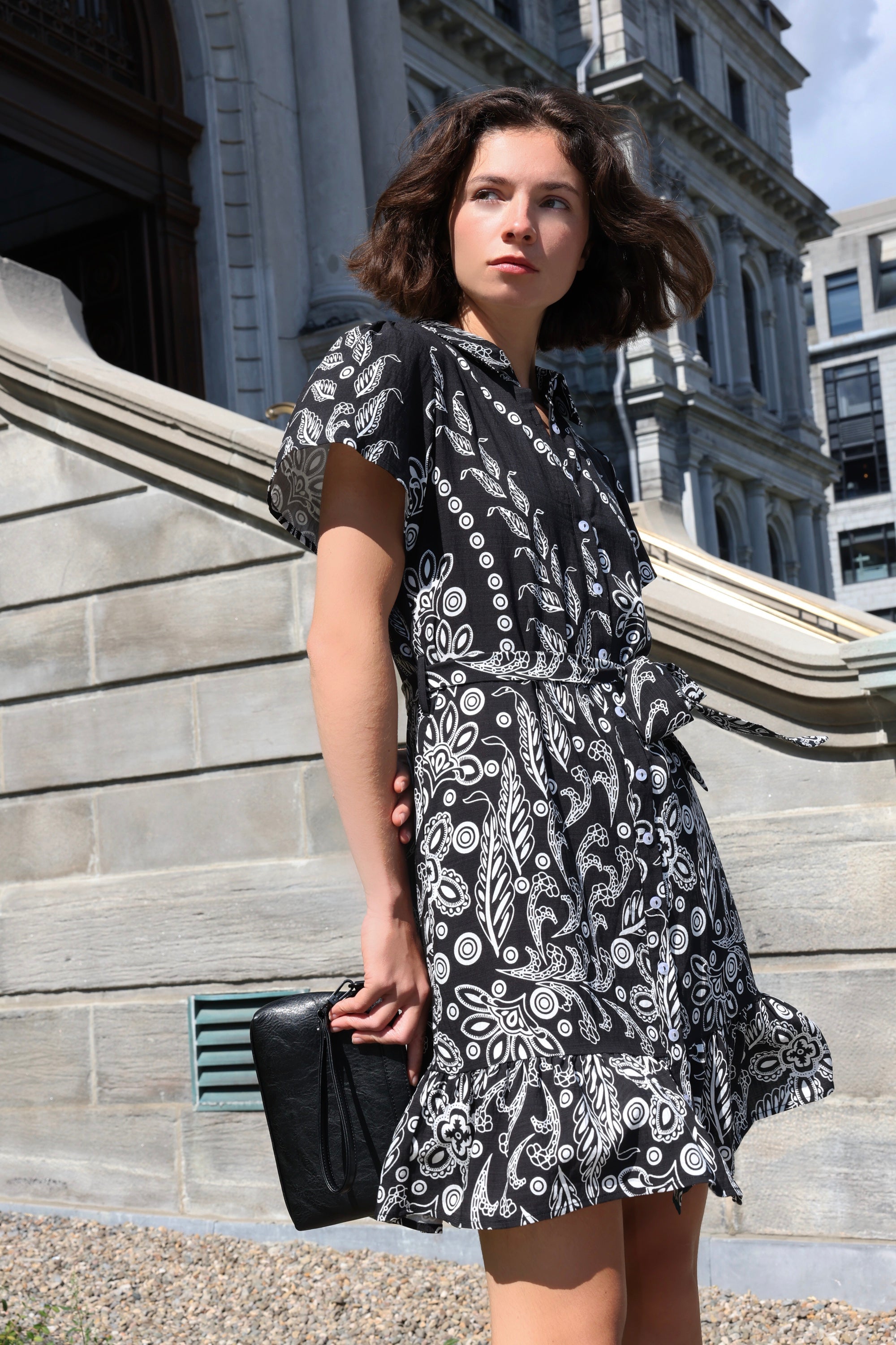 moooooe4979　Irregular Hem Shirt Dress Shirt Dresses – Onze Montreal