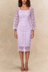 Marie Lace Square Neck Midi Dress
