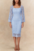Marie Lace Square Neck Midi Dress
