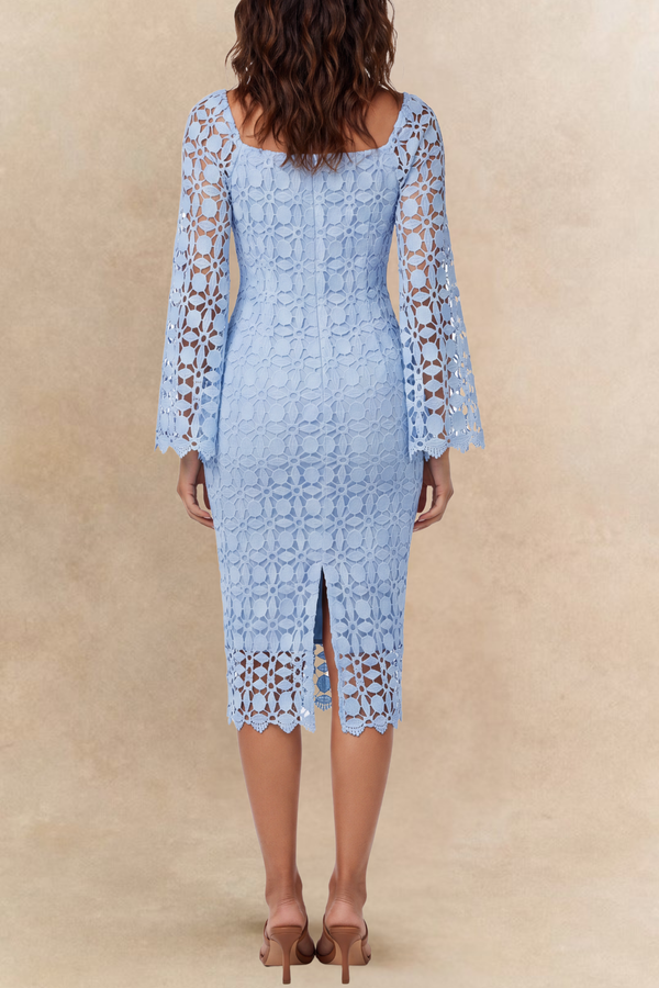 Marie Lace Square Neck Midi Dress