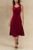 Marina Robe Midi Sans Manches Velours 