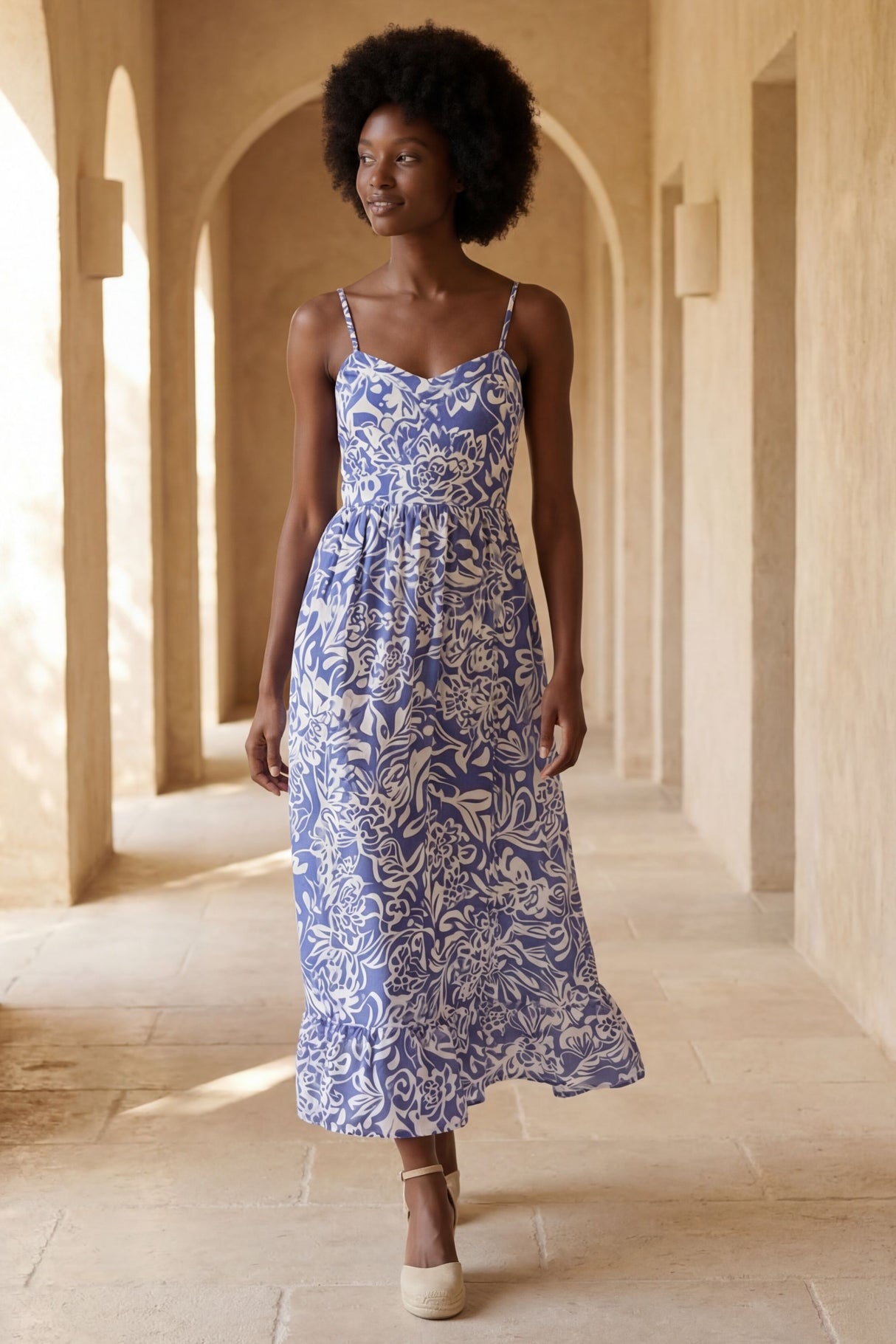 Marion Robe Bretelles Imprimée Fleurie 