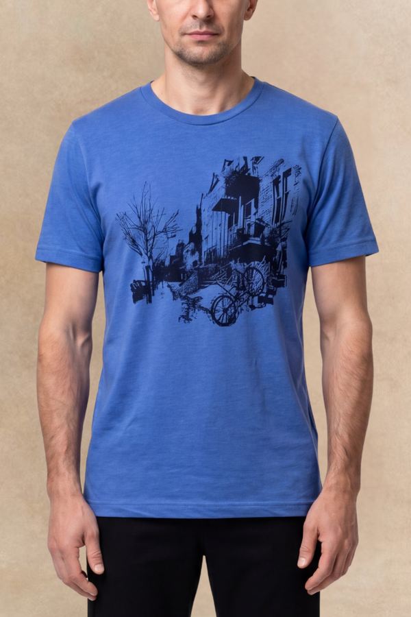 Mile End T-Shirt Homme Bleu