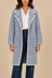 Solana Veste Cardigan Tricot Coutures Contrastées Poches Femme