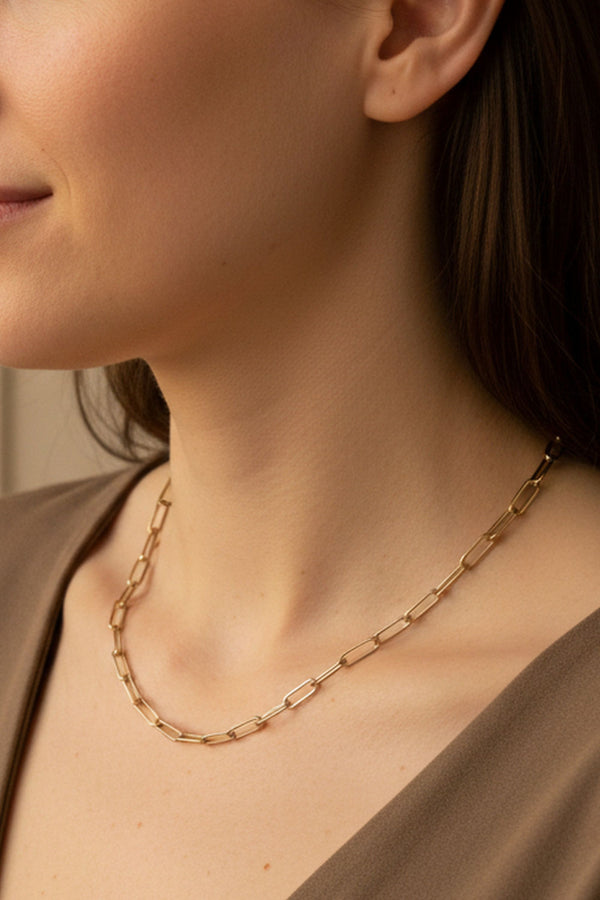 Minimal Chain Link Necklace – Gold & Silver