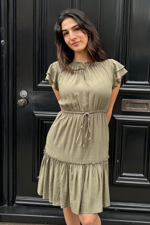 Mireille Solid Tiered Dress