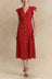 Molly Robe Midi Boutons Manches Volants