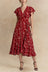 Muffy Robe Midi Portefeuille Imprimé Floral