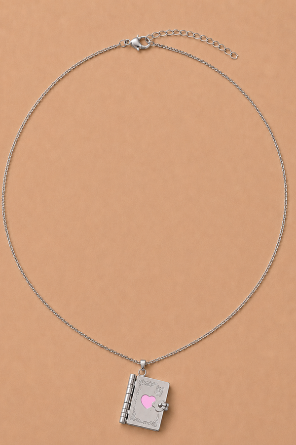 Heart Book Necklace