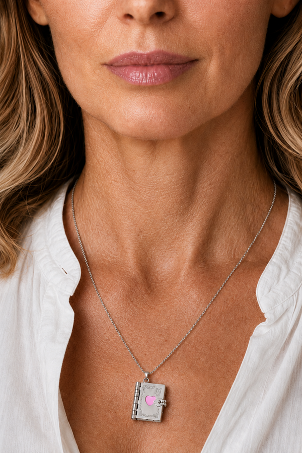 Heart Book Necklace