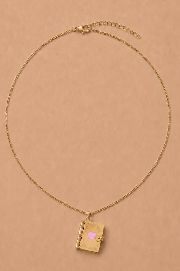 Heart Book Necklace