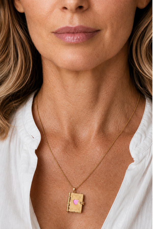 Heart Book Necklace