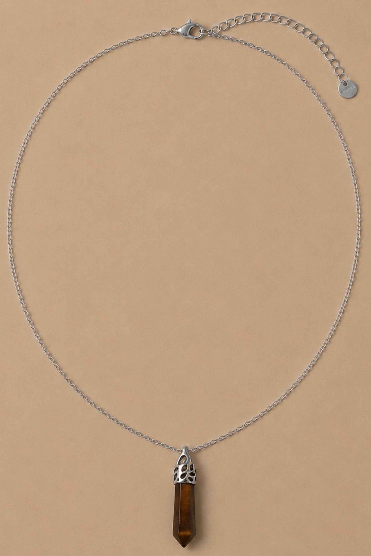 Natural Turquoise Crystal Necklace silver