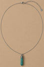 Natural Turquoise Crystal Necklace silver