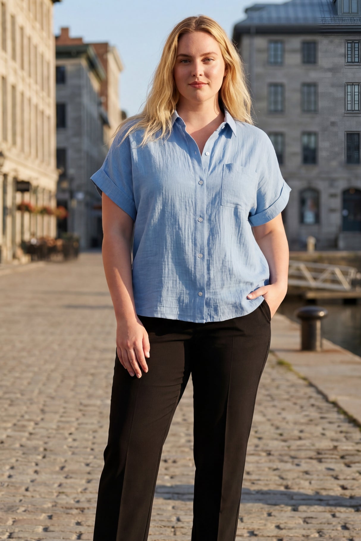 Nancy Full Size Button Up Shirt Plus Size