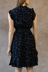 Natasha Cherry Print Short Dress
