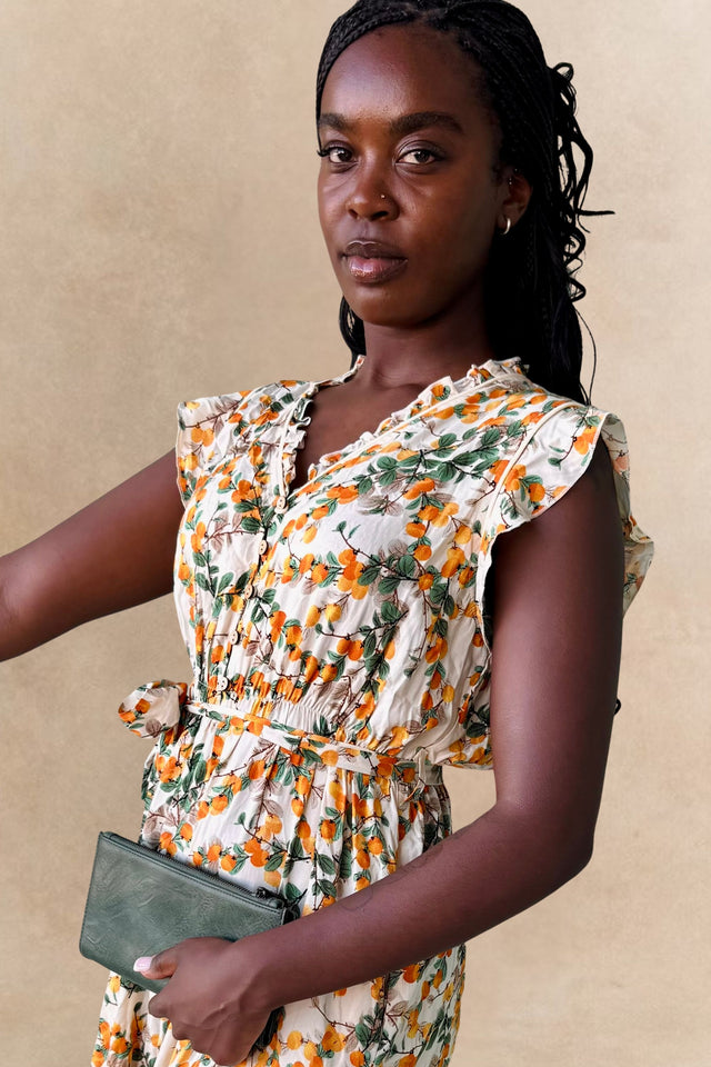Natasha Citrus Print Short Dress