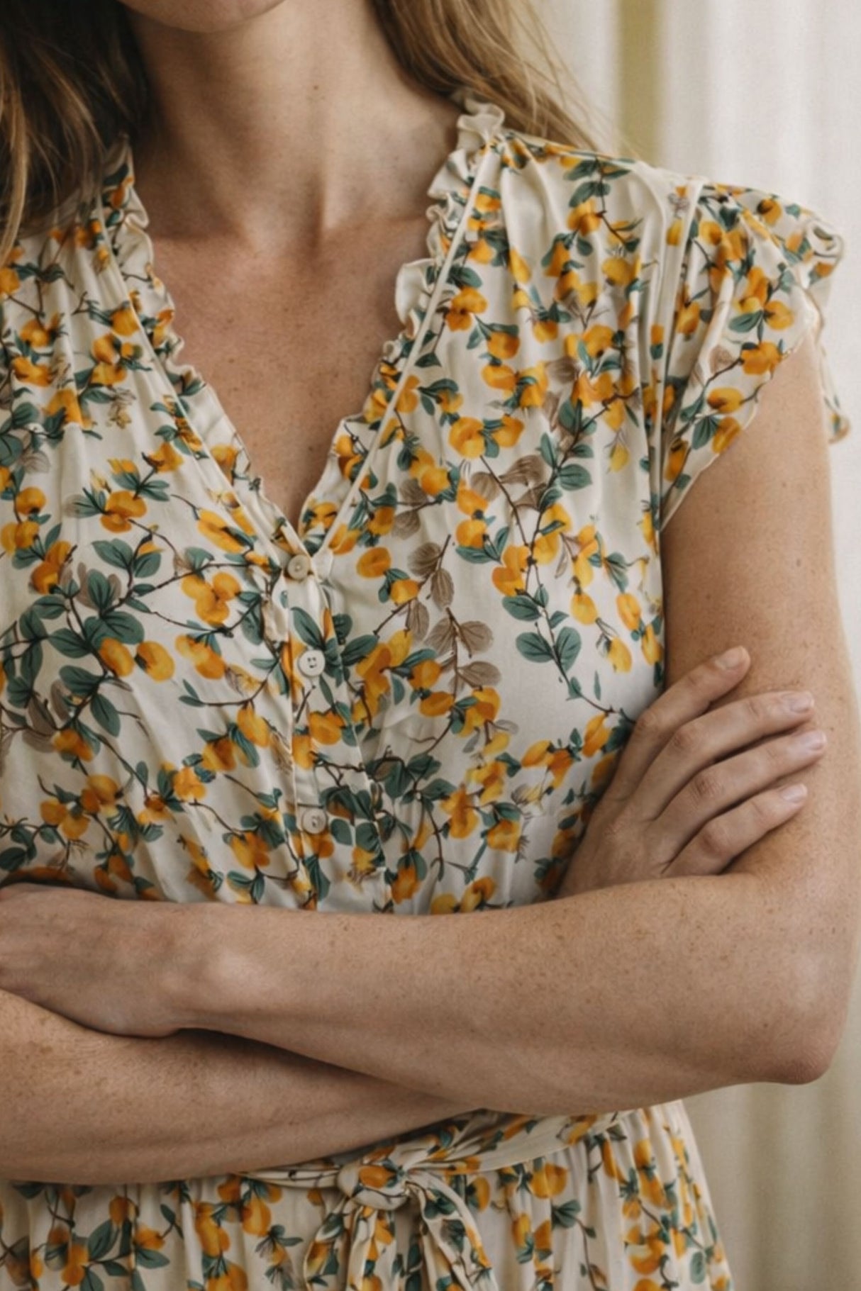 Natasha Citrus Print Short Dress