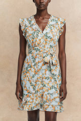 Natasha Citrus Print Short Dress