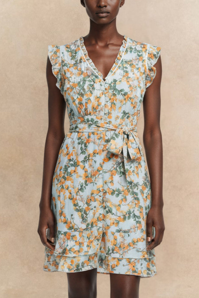 Natasha Citrus Print Short Dress