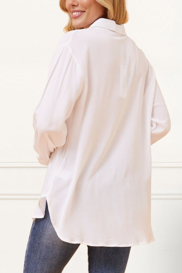 Nathalie Shirt Long Sleeves Solid White