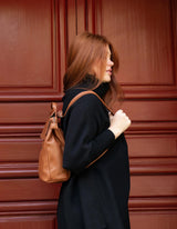 Chloe Vegan Convertible Back Pack - Onze Montreal Black Vegan