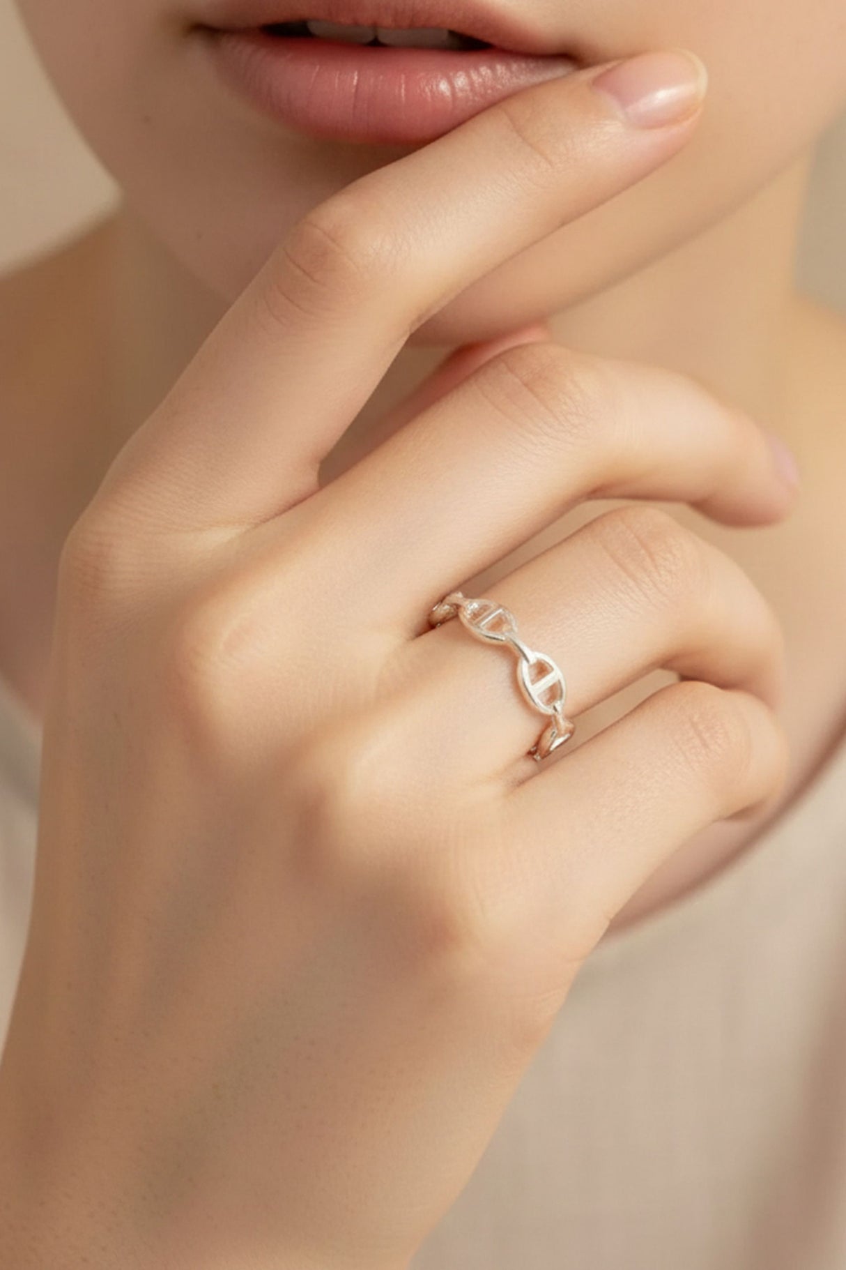 Nora 925 Bague Géométrique Argent Sterling