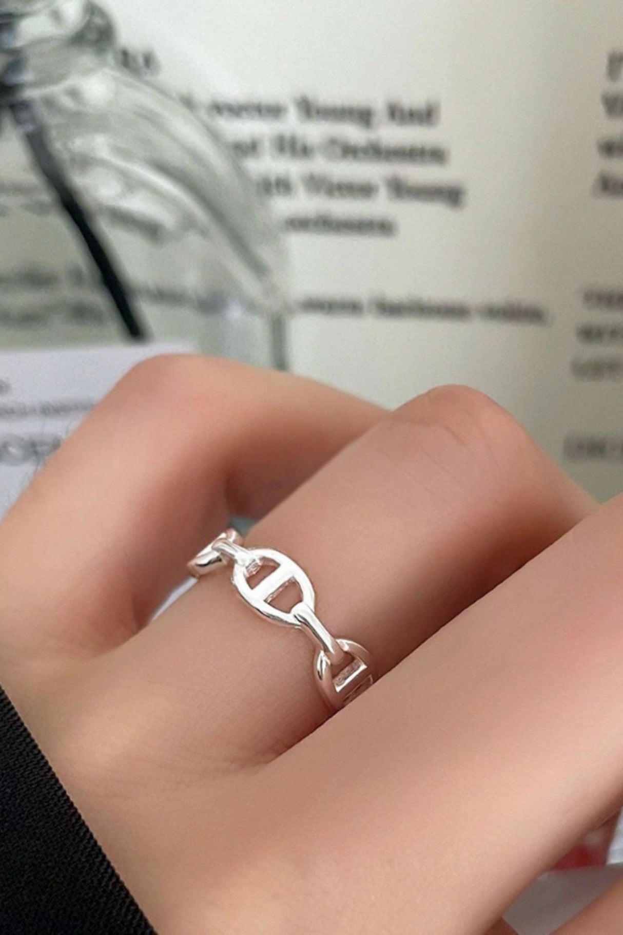 Nora 925 Bague Géométrique Argent Sterling