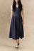Sigourney Robe Midi Sans Manches Col V
