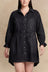 Clotilde Robe Jean Boutons Poignets Froissés
