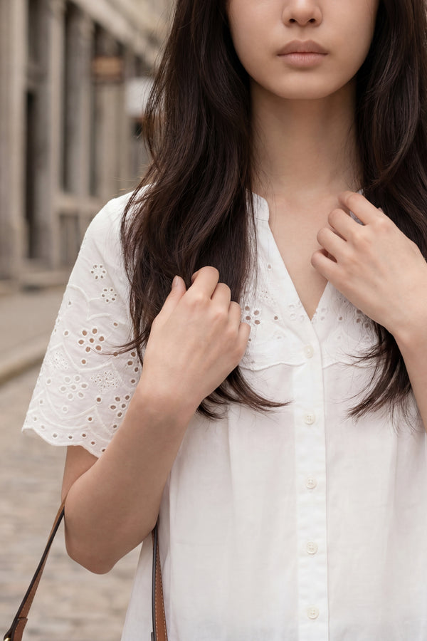 Rachida Sheer Short Sleeve Shirt