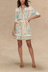 Olga Robe Mini Taille Nouée Imprimée