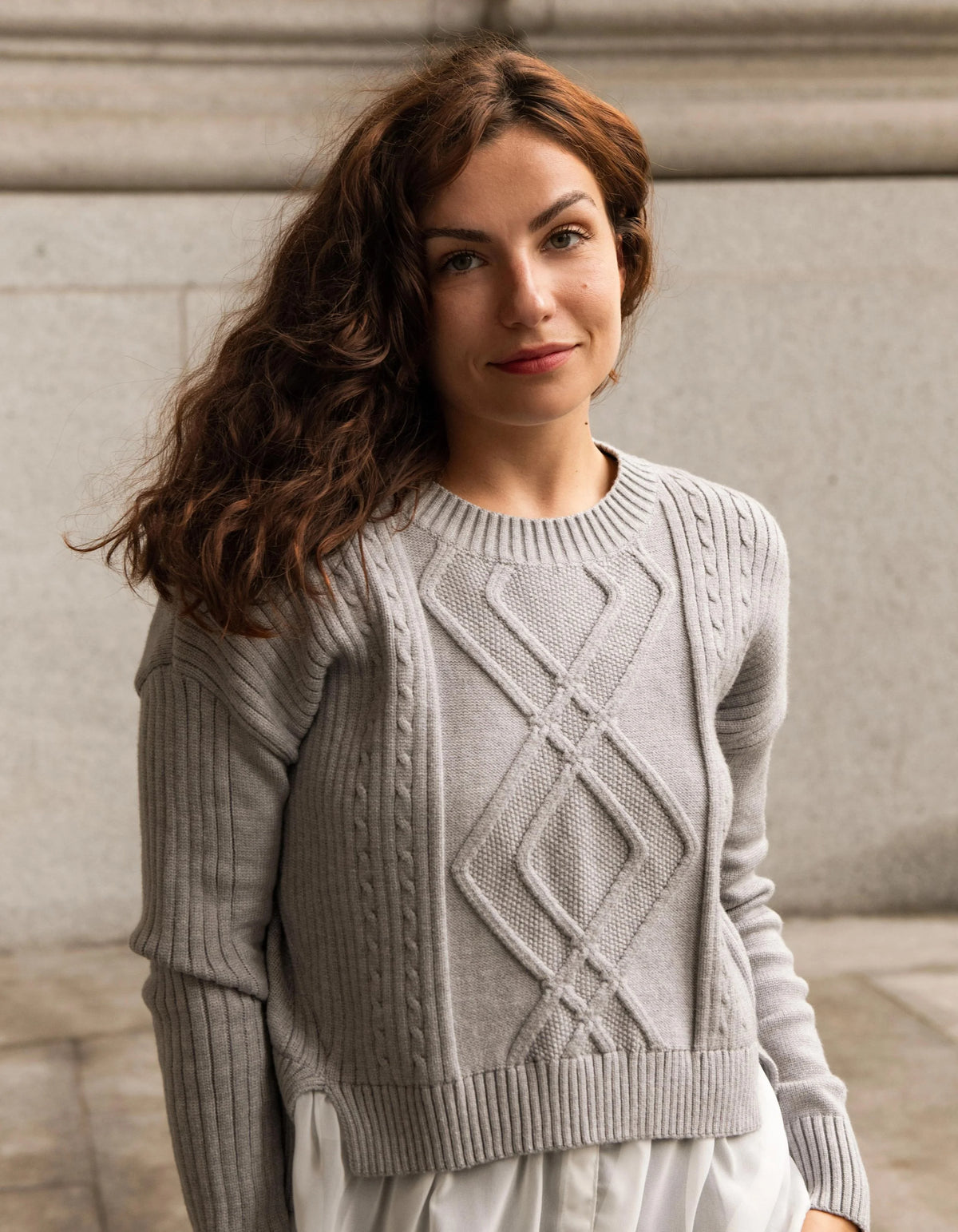 Ophelia Faux Layered Knit Sweater Shirt Effect