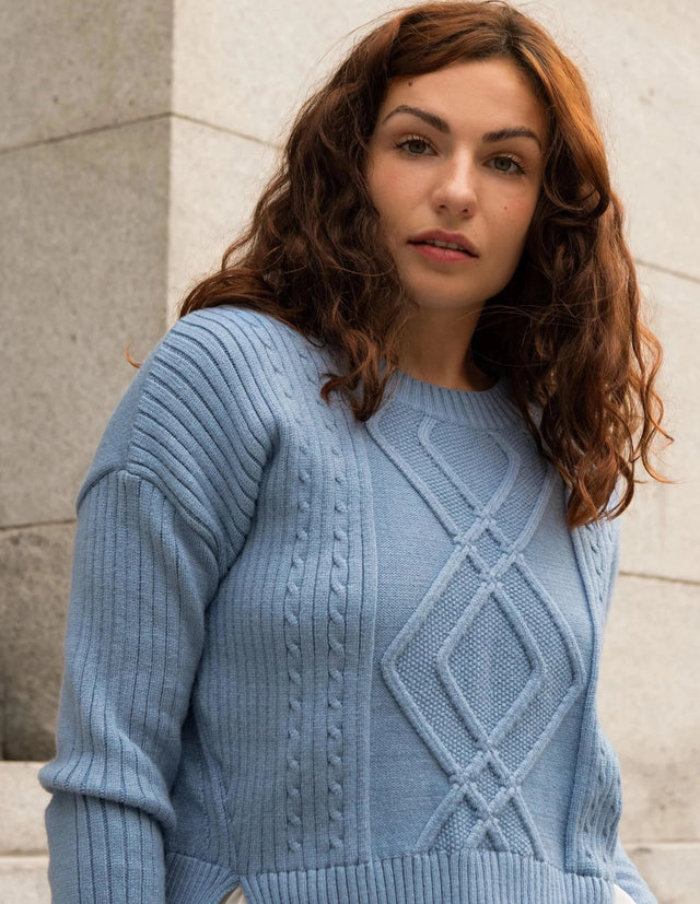 Ophelia Faux Layered Knit Sweater Shirt Effect - Onze Montreal