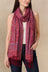 Pashmina Scarf Paisley Fringed Red