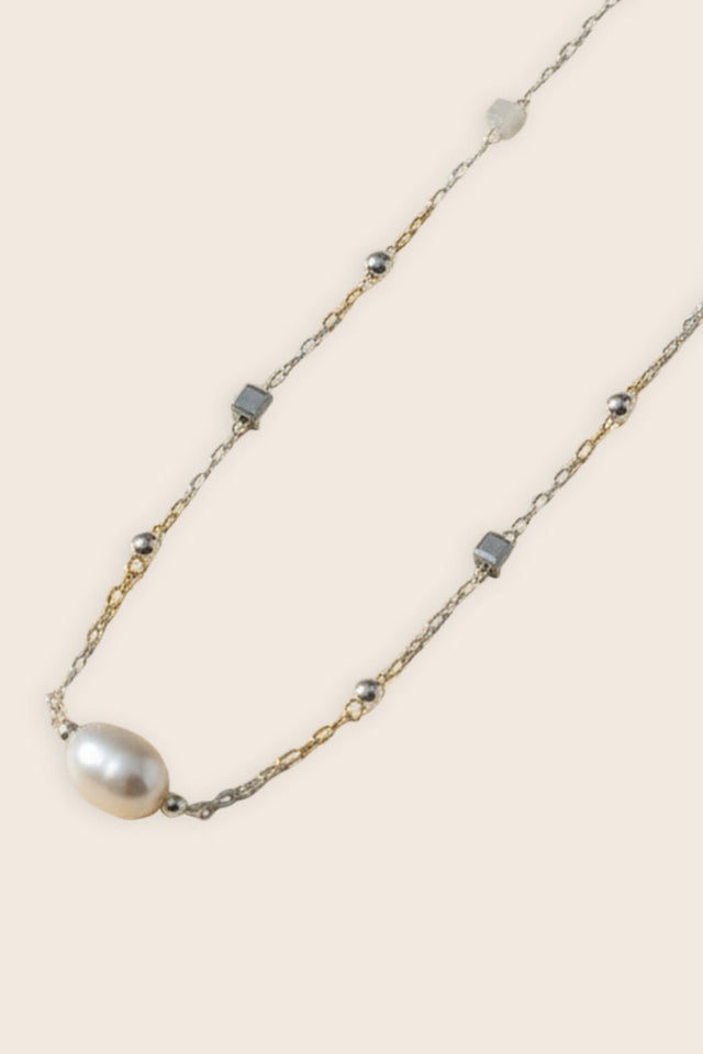 Pearl Drop Layered Necklace