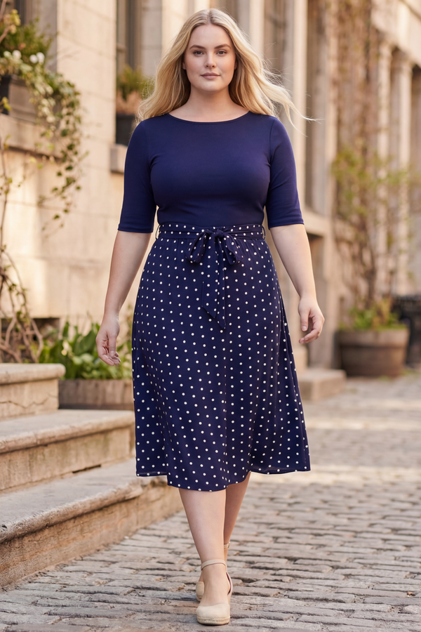 Penelope Polka Dot Midi Dress