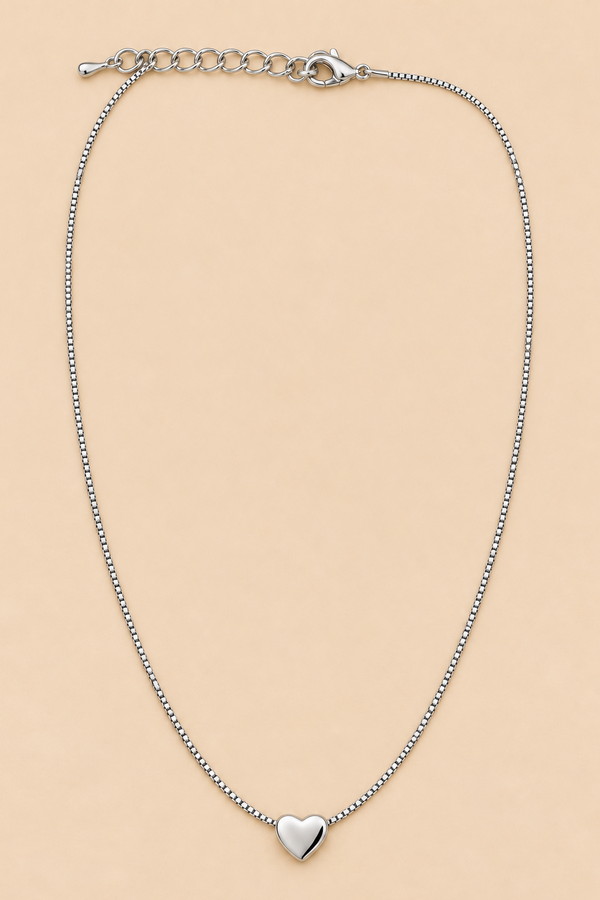 Collier Délicat Pendentif Cœur Argent